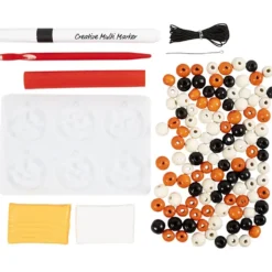 Mini DIY Kit Smycken, Halsband och armband, halloweenfärger, 1 förp.