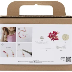 Mini DIY Kit Smycken, Halsband och armband, rosa, 1 förp.