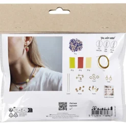 Mini DIY Kit smycken, Halsband och örhängen, kungsblå, 1 förp.