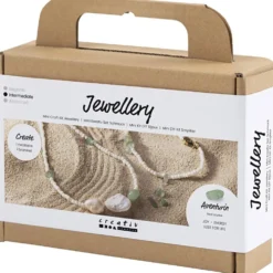 Mini DIY Kit Smycken, Halsband och armband i aventurin, 1 förp.