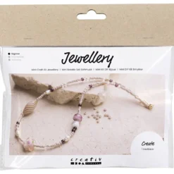 Mini DIY Kit Smycken, Kraftigt halsband, rosa harmoni, 1 förp.