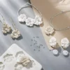 Mini DIY Kit Smycken, Örhängen, armband och halsband i blommotiv, beige, ivory, beige, 1 förp.