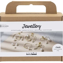 Mini DIY Kit smycken, Örhängen utav smyckestråd, förgylld, 1 förp.