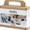 Mini DIY Kit Smycken, Rosor, svart, svart/vit, vit, 1 förp.