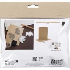 Mini DIY Kit Stämpeltryck, Kort med duvor, beige, 1 förp.