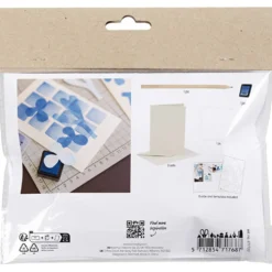Mini DIY Kit Stämpeltryck, Kort med motiv, vit, off white, 1 förp.