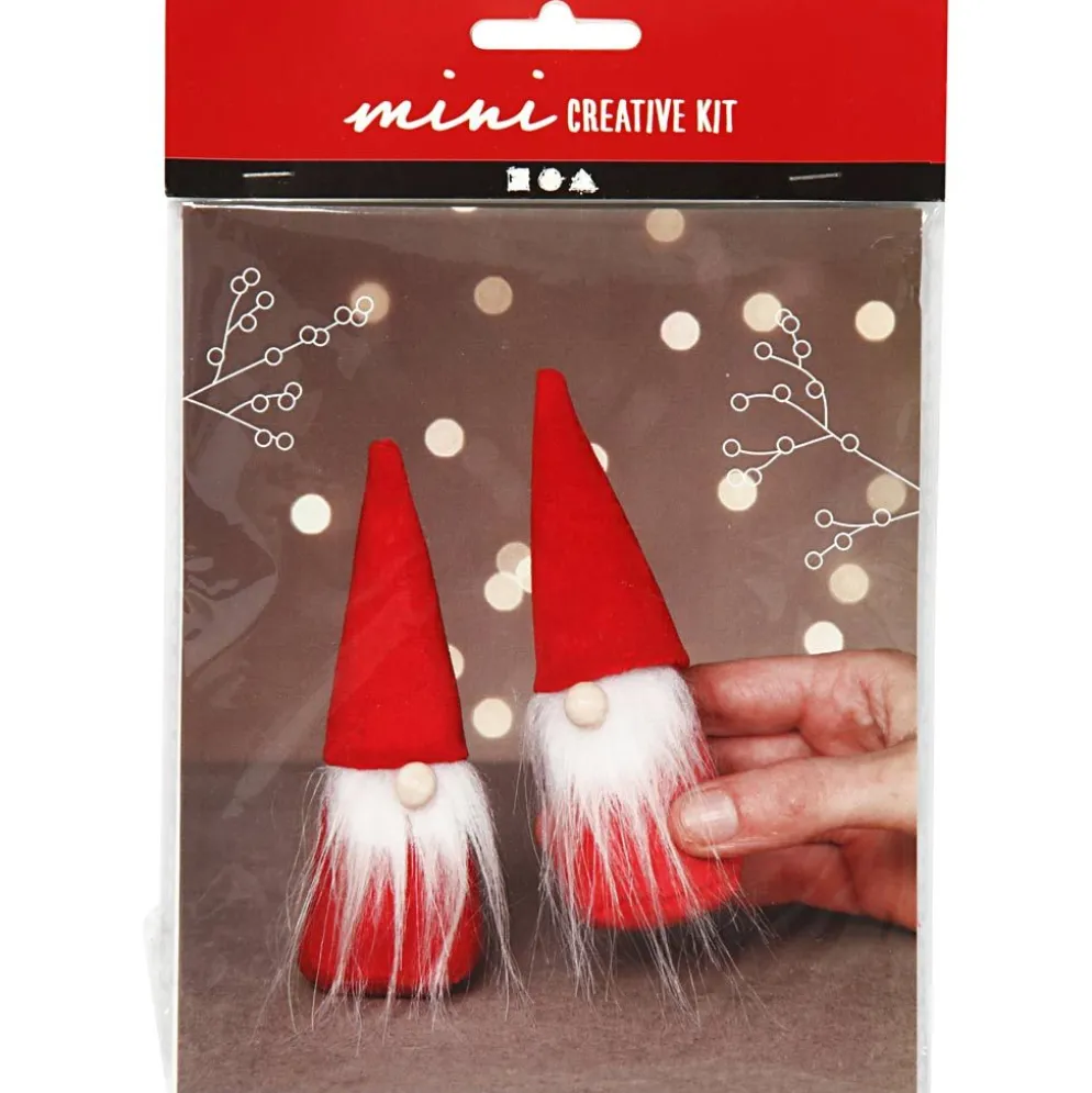 Mini DIY Kit, tomtenissar, H: 12 cm, röd, 1 förp.