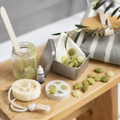 Mini DIY Kit Tvåltillverkning, Snäckskal, olivgrön, 1 förp.