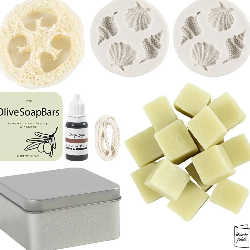 Mini DIY Kit Tvåltillverkning, Snäckskal, olivgrön, 1 förp.