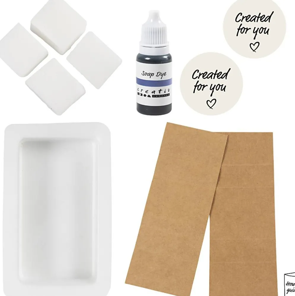 Mini DIY Kit Tvåltillverkning, fyrkantiga, ljuslila, 1 förp.
