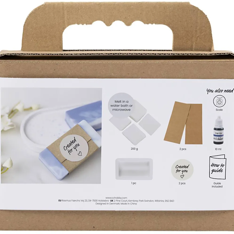 Mini DIY Kit Tvåltillverkning, fyrkantiga, ljuslila, 1 förp.