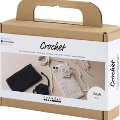 Mini DIY Kit Virkning, Väska med ros, 1 förp.
