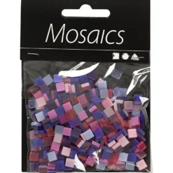 Minimosaik, stl. 5x5 mm, tjocklek 2 mm, lila/mörklila, 25 g/ 1 förp.