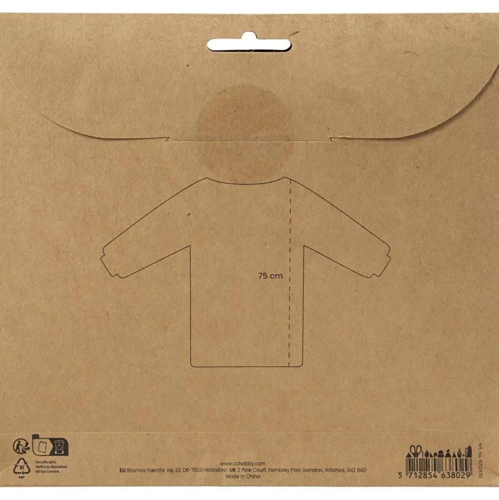 Målarförkläde, L: 75 cm, stl. 7-12 år, turkos, 1 st.