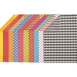 Mönstrad kartong, A4, ark 210x297 mm, 250 g, mixade färger, 200 mix. ark/ 1 förp.