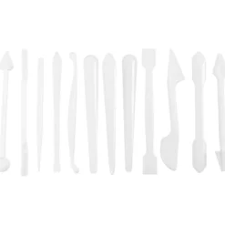 Modelleringspinnar, stl. 12,7-14,3 cm, vit, 12 st./ 1 förp.