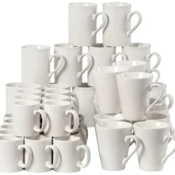 Muggar, H: 7-10 cm, vit, 48 st./ 1 förp.
