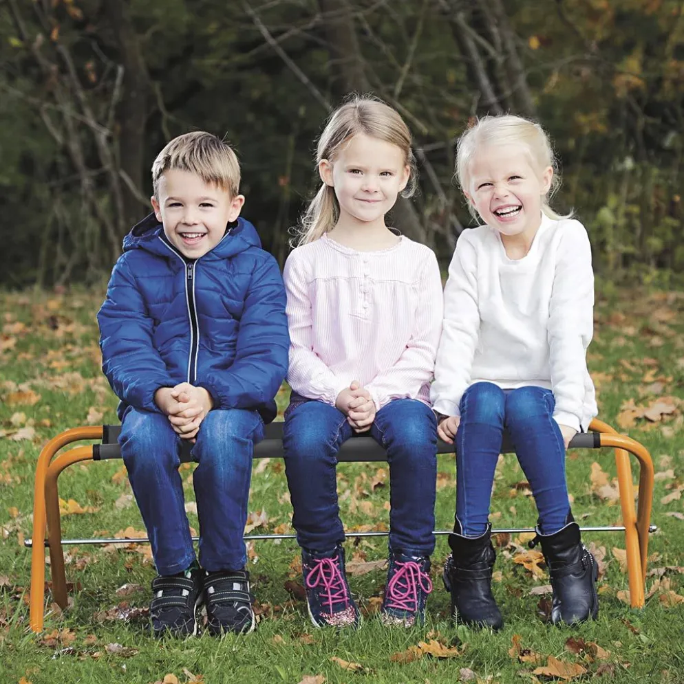 Multibänk, H: 49,5 cm, L: 112 cm, B: 17,5 cm, gul, 4 st./ 1 set