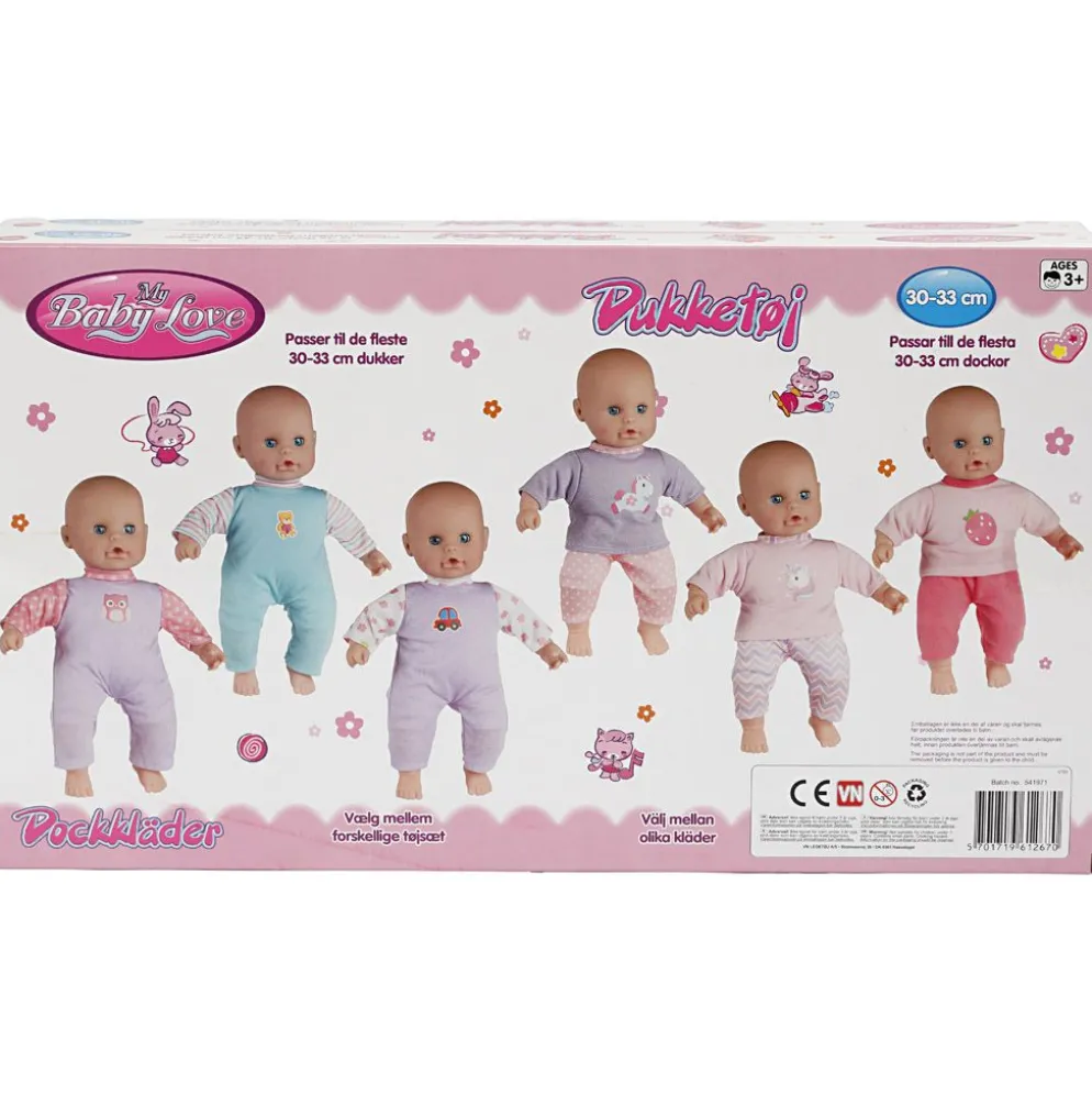 My Baby Love dockkläder, stl. 31 cm, Innehållet kan variera , 6 set/ 1 förp.