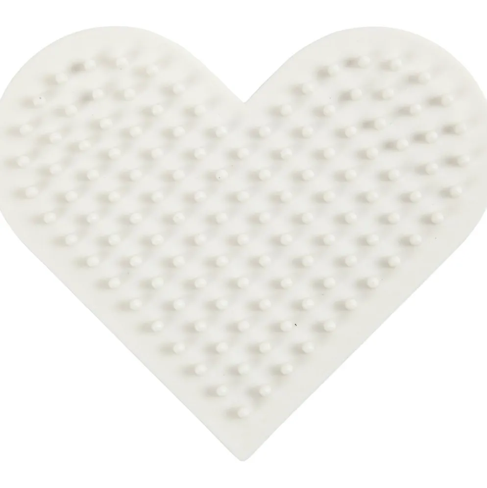 NABBI BioBeads Pärlplatta, liten hjärt, stl. 7x8,5 cm, medium, 1 st.
