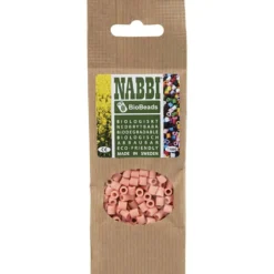 NABBI BioBeads, stl. 5x5 mm, Hålstl. 2,5 mm, medium, salmon (051), 1000 st./ 1 förp.