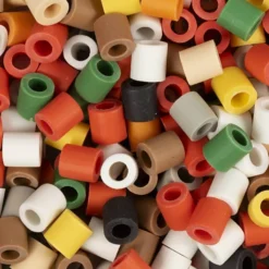 NABBI BioBeads, stl. 5x5 mm, Hålstl. 2,5 mm, medium, julfärger, 3400 st./ 1 förp.