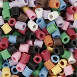 NABBI BioBeads, stl. 5x5 mm, Hålstl. 2.5 mm, medium, mixade färger, 3000 st./ 1 förp.