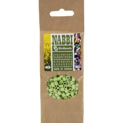 NABBI BioBeads, stl. 5x5 mm, Hålstl. 2,5 mm, medium, pastellgrön, 1000 st./ 1 förp.