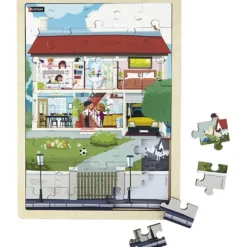 Nathan Träpussel, Hemmet, stl. 37x27 cm, 40 brickor, 1 st.