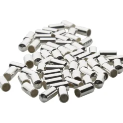 Ändhylsor, Dia. 2 mm, silver, 200 st./ 1 påse