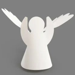 Änglar, H: 10,5 cm, Dia. 7 cm, 230 g, vit, 25 st./ 1 förp.