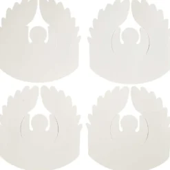 Änglar, H: 10,5 cm, Dia. 7 cm, 230 g, vit, 25 st./ 1 förp.