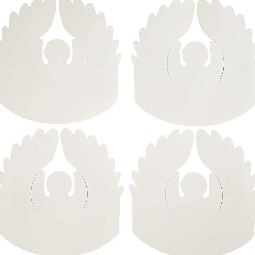 Änglar, H: 10,5 cm, Dia. 7 cm, 230 g, vit, 25 st./ 1 förp.