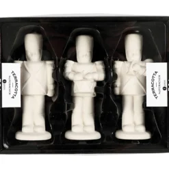 Nötknäpparen, H: 14 cm, vit, 3 st./ 1 förp.