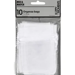 Organzapåsar, stl. 7x10 cm, vit, 10 st./ 1 förp.