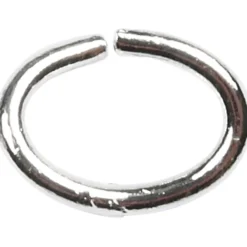 Ovala ringar, tjocklek 1 mm, försilvrad, 40 st./ 1 förp.
