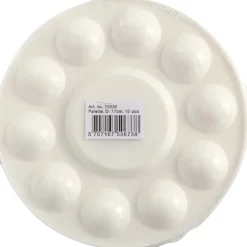 Palett, Rund palett, med 11 fack, Dia. 17 cm, vit, 10 st./ 1 förp.