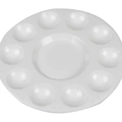 Palett, Rund palett, med 11 fack, Dia. 17 cm, vit, 10 st./ 1 förp.
