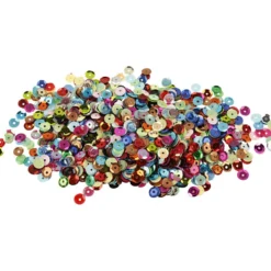 Paljetter, runda, stl. 6 mm, 10 g/ 1 förp.