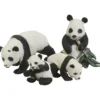 Pandafamilj, H: 4-7 cm, L: 5-5,5 cm, 4 st./ 1 set