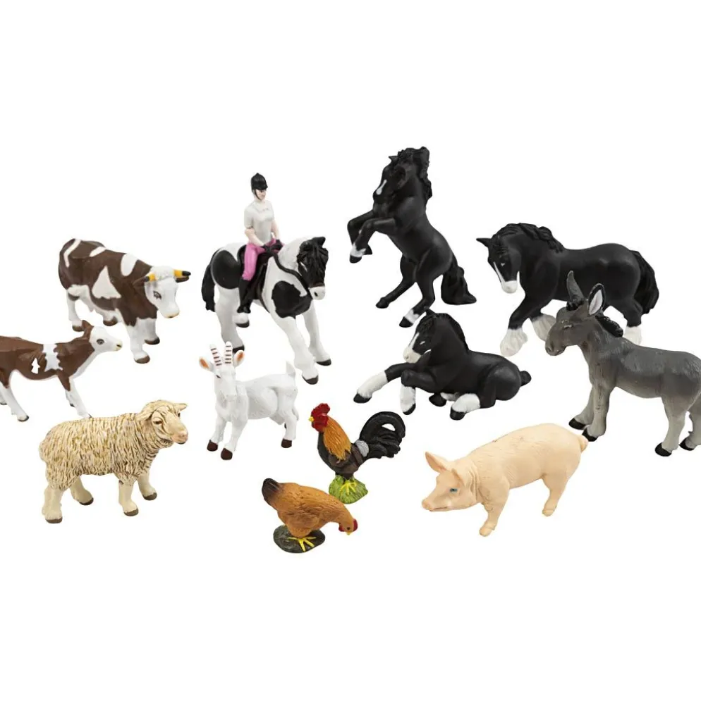 papo Bondgårdsfigurer, mini, stl. 2,5-8 cm, 8 st./ 1 set
