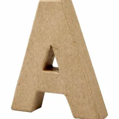 Pappbokstav, A, H: 10 cm, B: 9,5 cm, tjocklek 1,7 cm, 1 st.