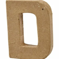 Pappbokstav, D, H: 10 cm, B: 7,7 cm, tjocklek 1,7 cm, 1 st.