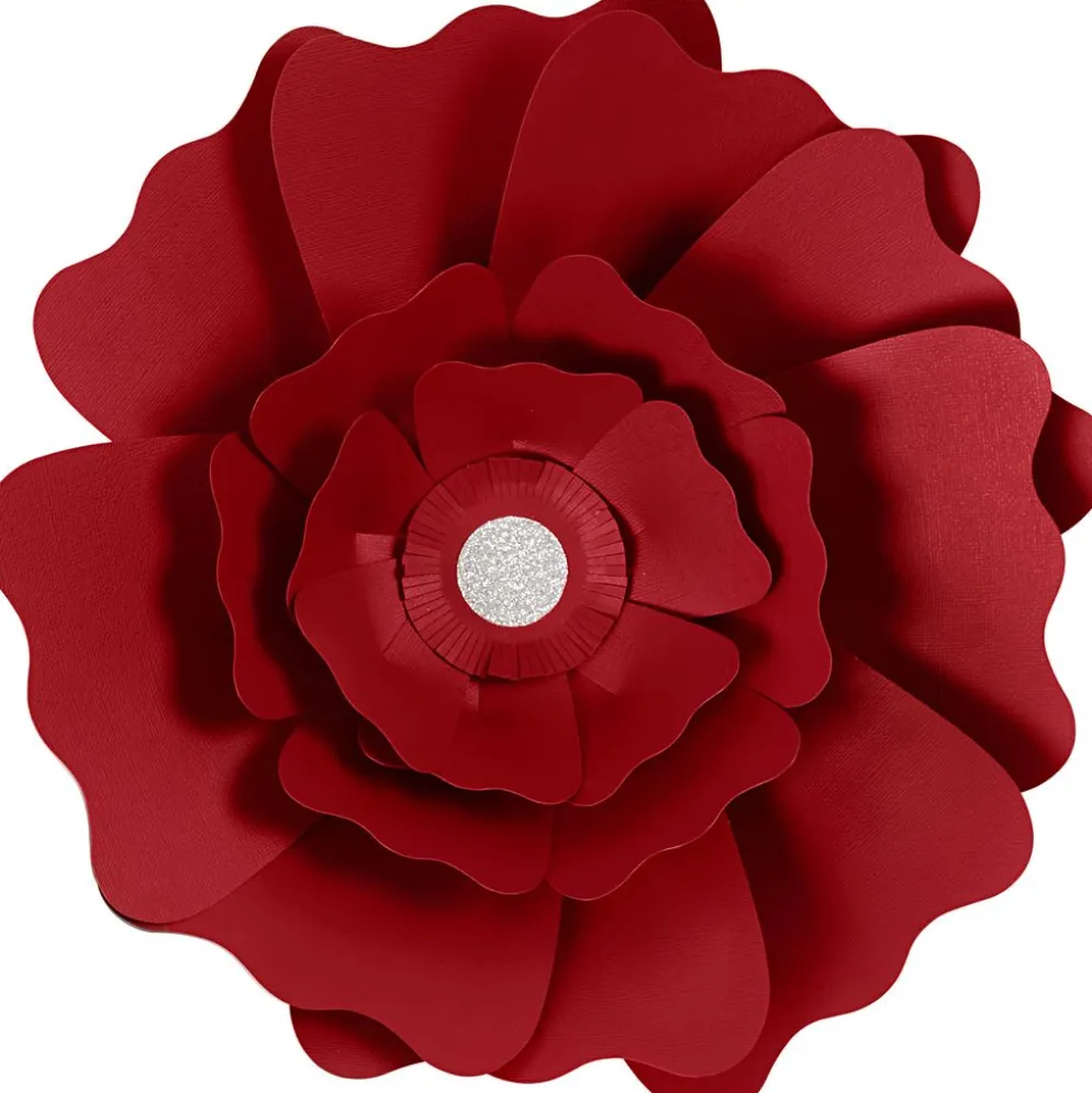 Pappersblommor, Dia. 15+25 cm, 230 g, röd, 2 st./ 1 förp.