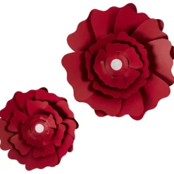 Pappersblommor, Dia. 15+25 cm, 230 g, röd, 2 st./ 1 förp.