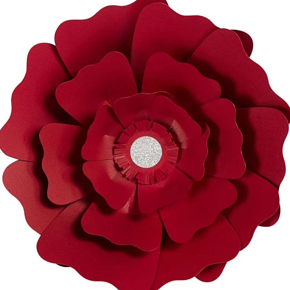 Pappersblommor, Dia. 15+25 cm, 230 g, röd, 2 st./ 1 förp.