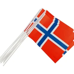 Pappersflaggor, stl. 20x25 cm, 10 st./ 1 förp., Norge