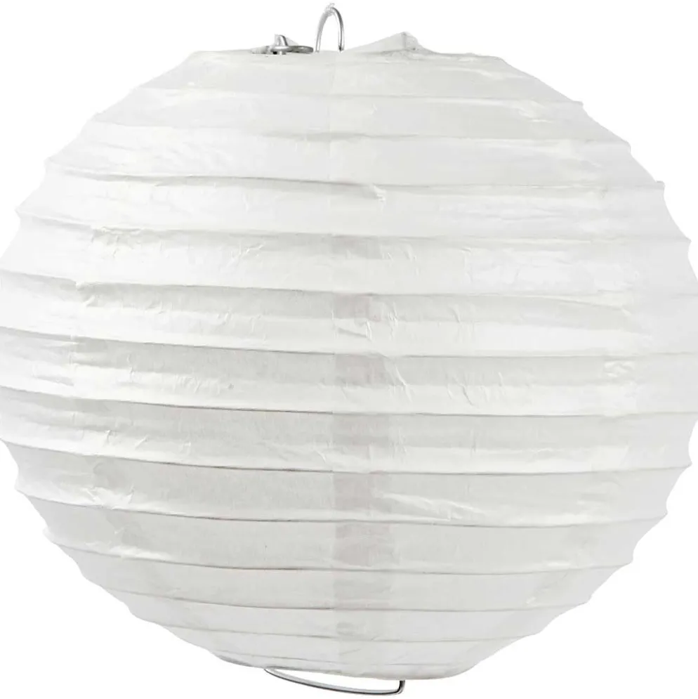 Papperslampa, Rund, Dia. 20 cm, vit, 1 st.