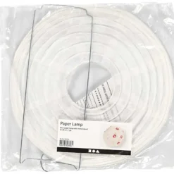 Papperslampa, Rund, Dia. 20 cm, vit, 1 st.