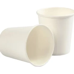 Pappersmuggar, H: 7,8 cm, Dia. 7,2 cm, 205 ml, vit, 50 st./ 1 förp.